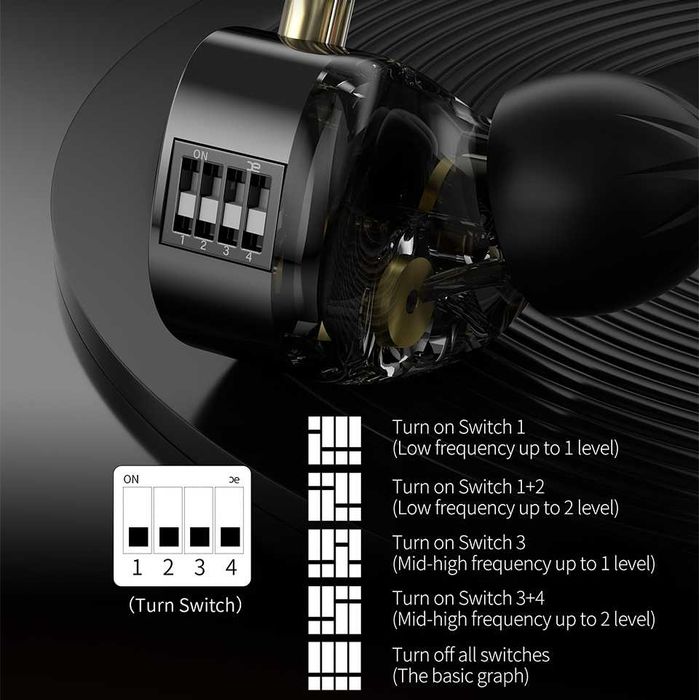 ‼️ KZ Duonic (Bass Improved, Switches) - гибридные наушники (1DD+1PLA)