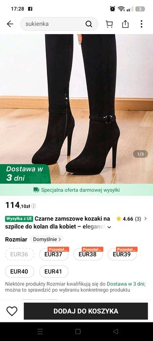 Kozaki damskie na wysokim obcasie