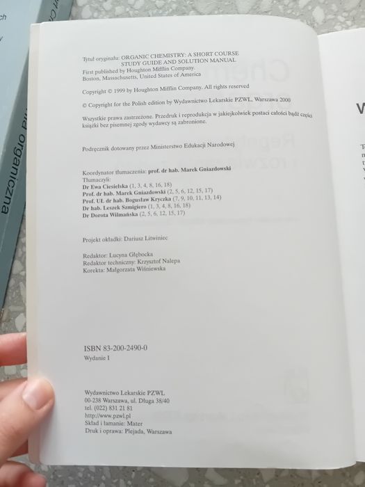 Hart Chemia organiczna Krótki kurs + Repetytorium i rozwiązania zadań PZWL