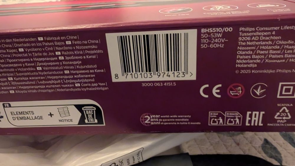 Prostownica Philips 5000 BHS510/00, jak nowa