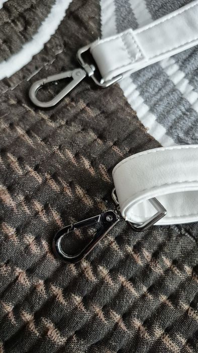 Biały pasek do torebki, nowy