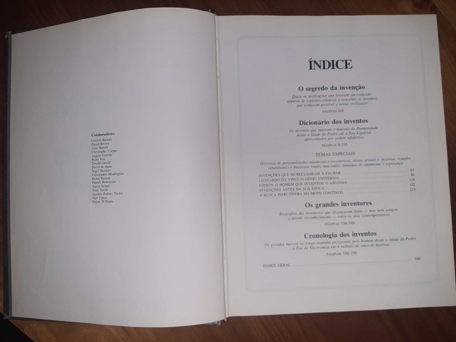 Livro "História dos Grandes Inventos"