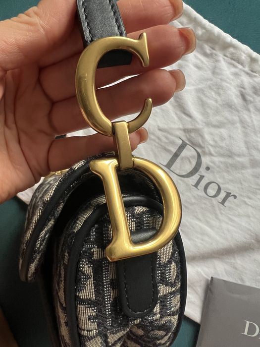 Torba Saddle bag Dior mini oblique monogram