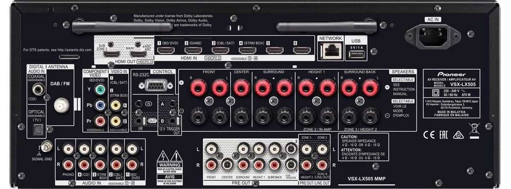 Amplituner kina domowego Pioneer VSX-LX505m2 nowy gwarancja 2 lata