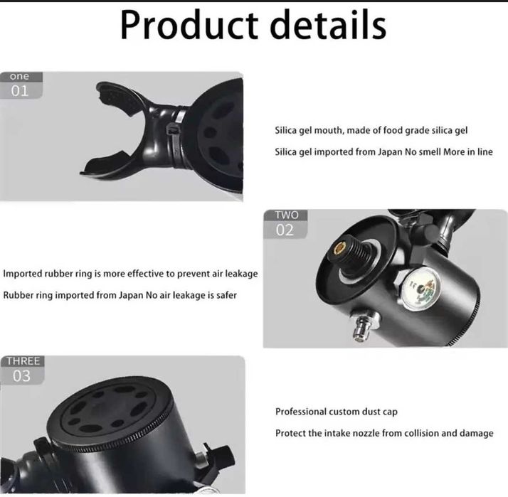 Набір для дайвінгу та снорклінгу з повнолицевою маскою та балон 0.5 л