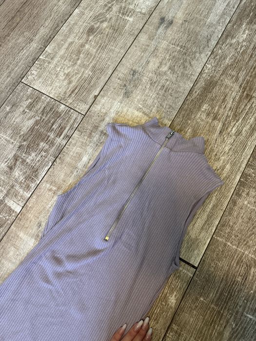 Бузкова, лілова, ніжно-фіолетава сукня рубчик міді zara міді