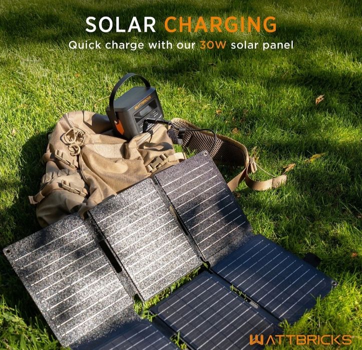 Wattbricks 100W зарядная станция+ 30W солнечная панель