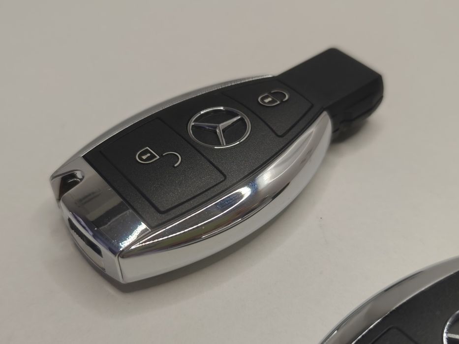 Carcaça Chave Comando Mercedes Benz W204 W212 W176 W246 W207 W218 C E A B CLA CLS GLK 2 3 Botões Cromada Capa Novo