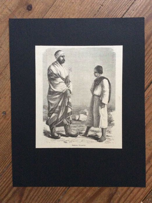Médio Oriente - Ta'amirah ( Palestina ). Xilogravura do século XIX