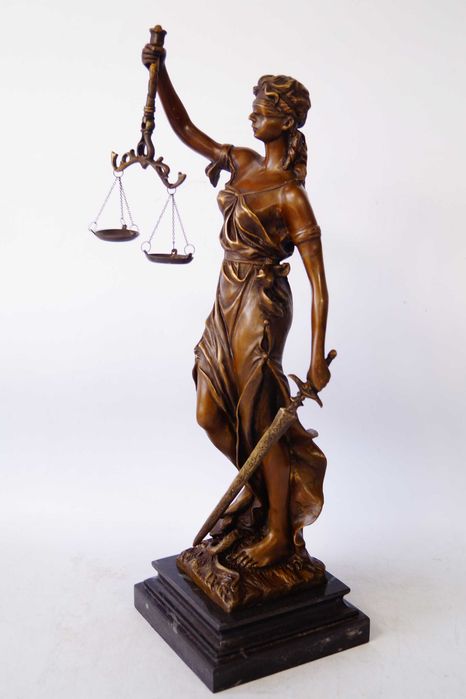 Figura z brązu rzeźba TEMIDA adwokat sąd duża 52 cm