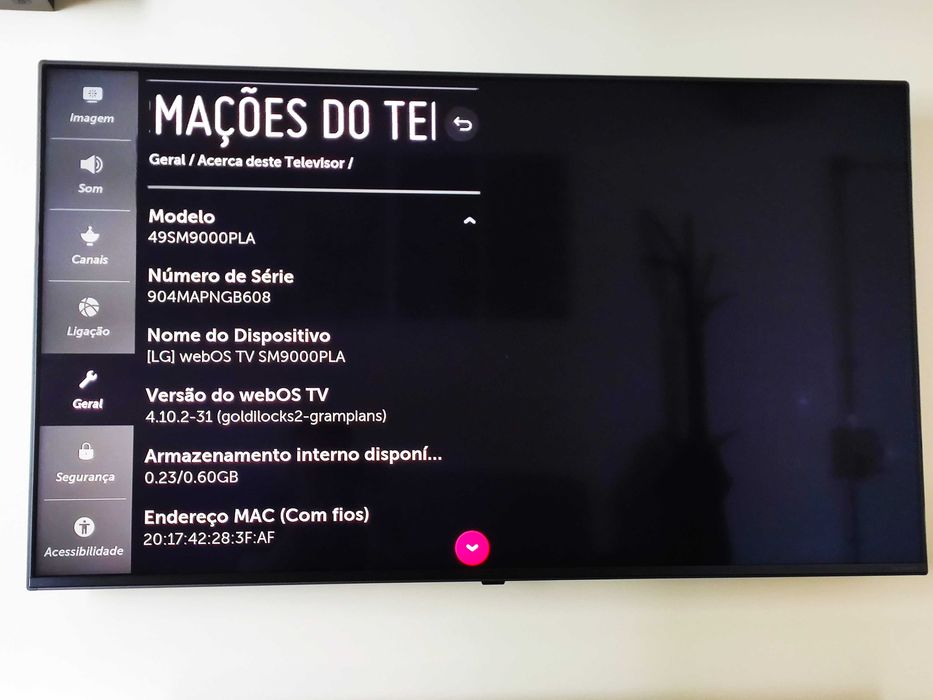 Smart TV LG NanoCell 49" 4K UHD — Modelo 49SM9000PLA (com Magic Remote)