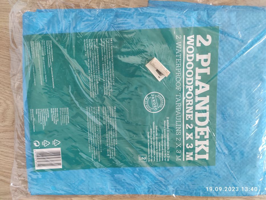Komplet plandek, szt 2. Plandeka 2 x 3 m