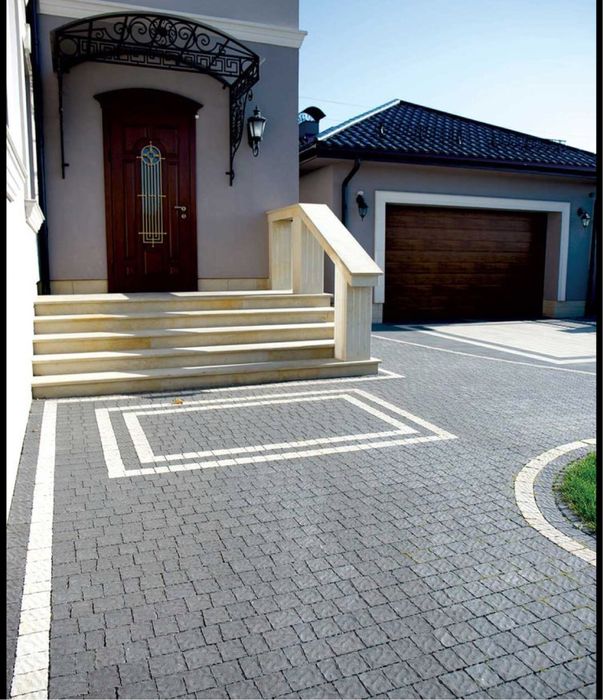 Укладання бруківки резинове покриття