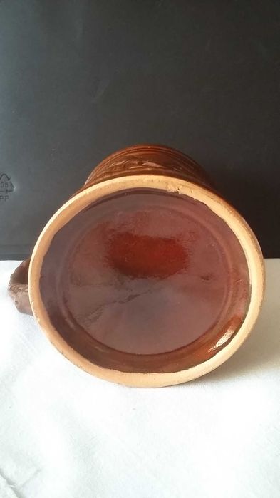 Kufel ceramiczny brązowy PRL