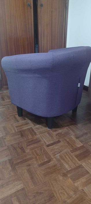 Conjunto poltrona e puff