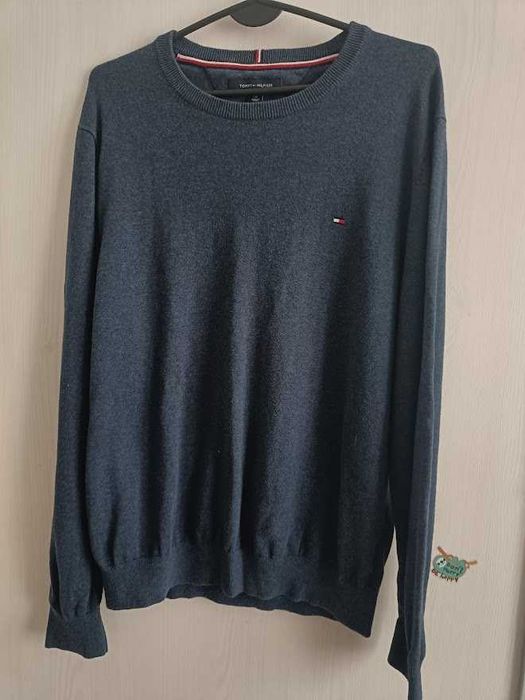 Sweter Męski Granatowy Tommy Hilfiger L