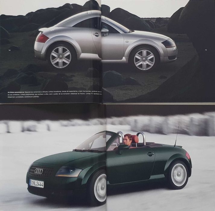 Conjunto de 2 Catálogos Audi TT Coupé e TT Roadster + Detalhes - 2004