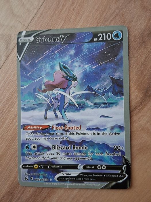 Karta pokemon suicune    V    GG38/GG70     Crown Zenith Gallery