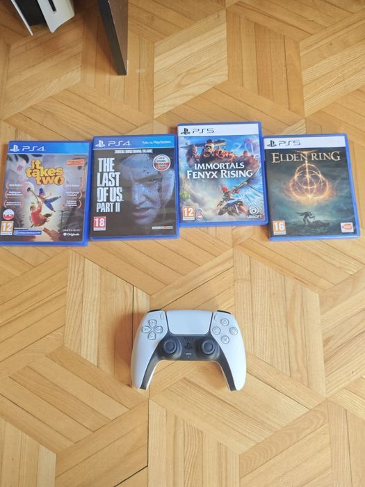 PlayStation 5 disk + 4 gry