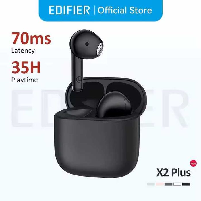 Edifier X2 Plus Сірі TWS Bluetooth V6.0 70ms IP54 Навушники бездротові
