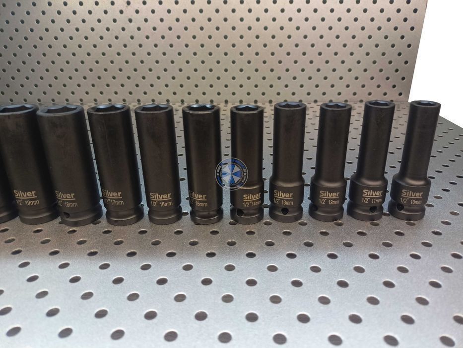 Nasadki udarowe 6-kątne Długie 1/2 10-32mm 16el nasadki udarowe długie