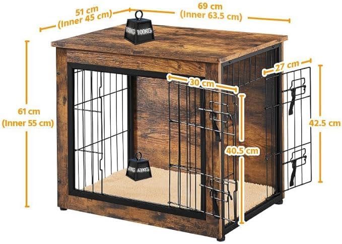 Casota de cão madeira para interior