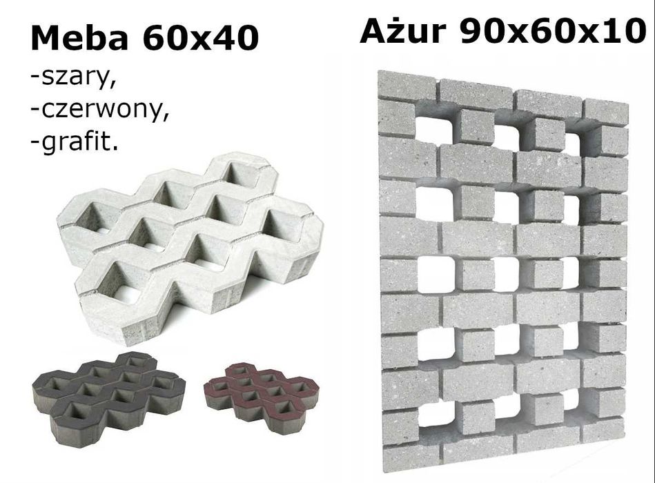 Płyta krata ażurowa meba 60x40 kostka ekokrata zenit podjazd parking
