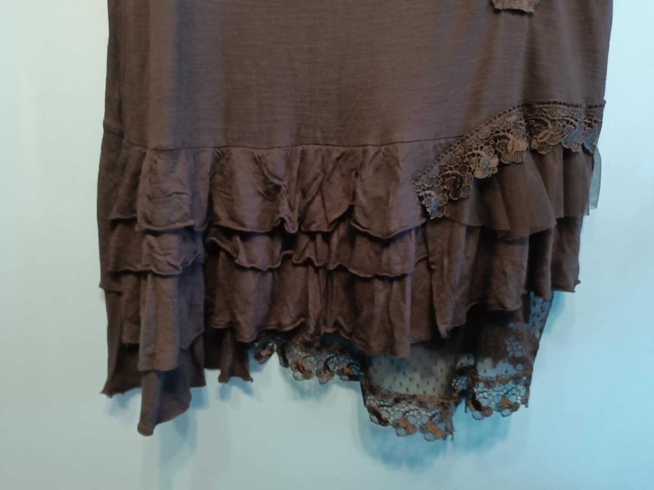 Piękna tunika z dzianiny wiskozowej  w stylu romantycznym -M/L- "M&Co"