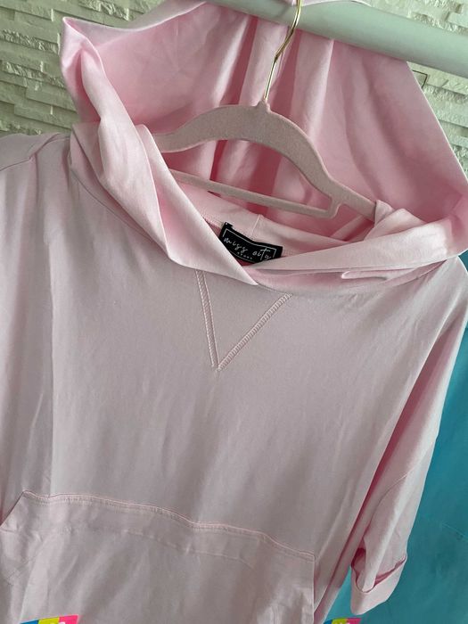 Miss City nowa bluza - tunika asymetryczna Myszka Miki puder