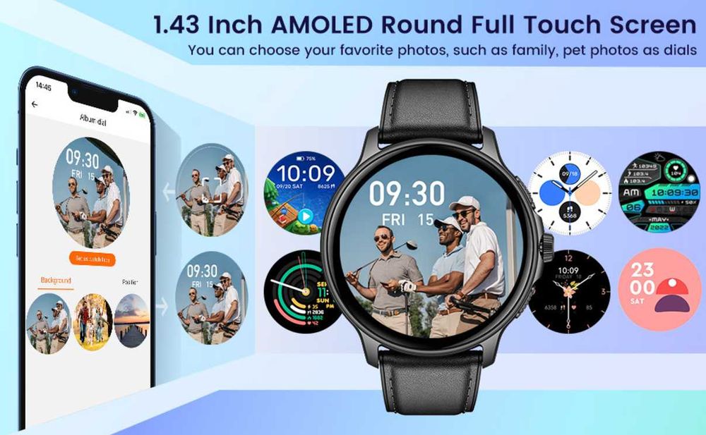 SMARTWATCH  Wodoodporny IP68 Czarny