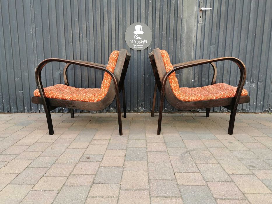 Fotel Art Deco Kropáček & Koželka, Czechosłowacja, lata 40.–60., retro design