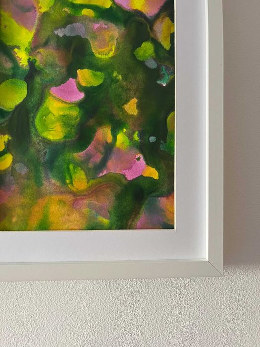Pintura abstrata em acrílico