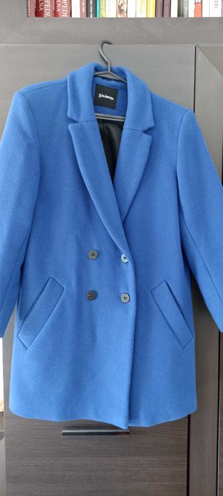Śliczny płaszcz kobaltowy