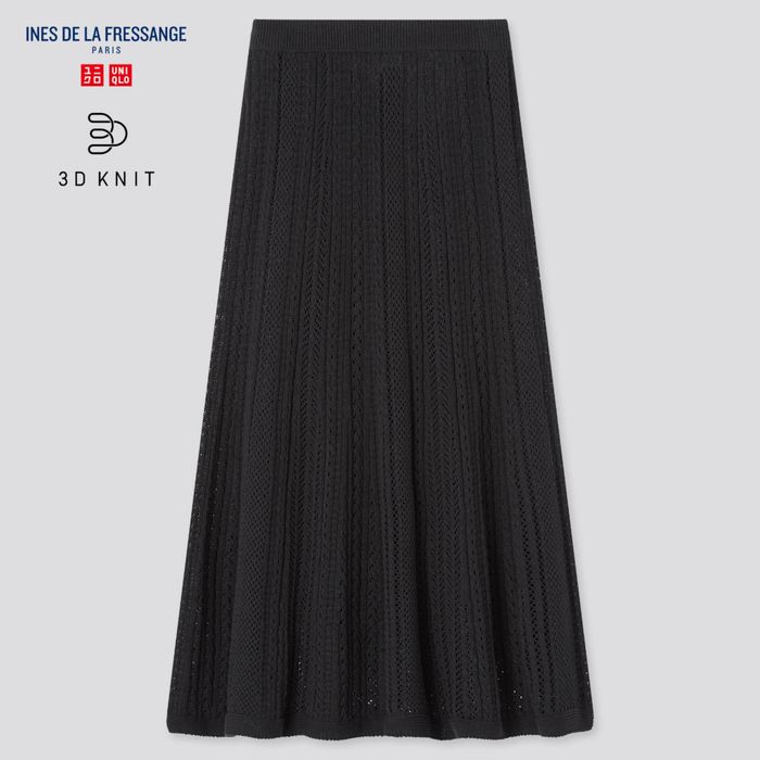 Чорна ажурна спідниця uniqlo розмір xs