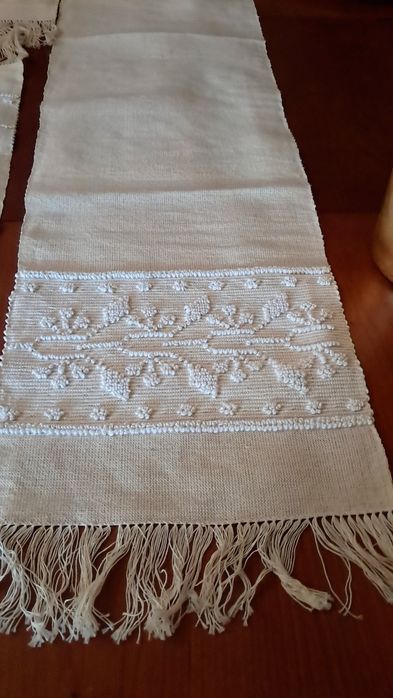 Conjunto de Panos de linho bordados