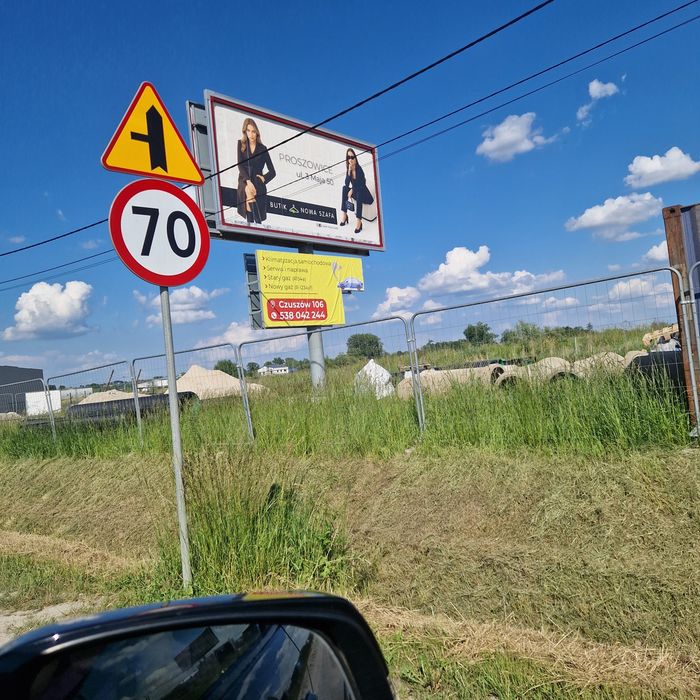 Baner bilbord reklamowy miejsce na reklamę baner Proszowice w kierunku Kazimierza Wielka
