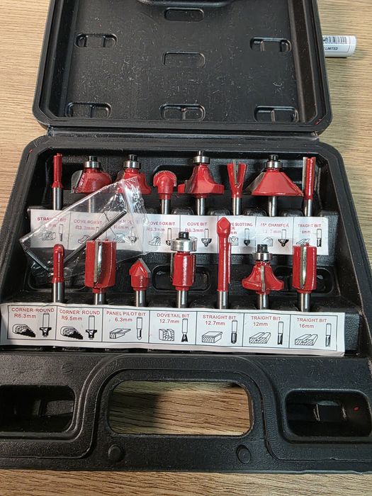 zestaw frezów do frezarek górnowrzecionowych