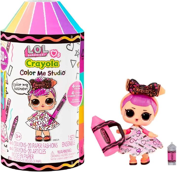 Капсула кукла ЛОЛ Loves CRAYOLA Color Me Художественная Студия Крайола