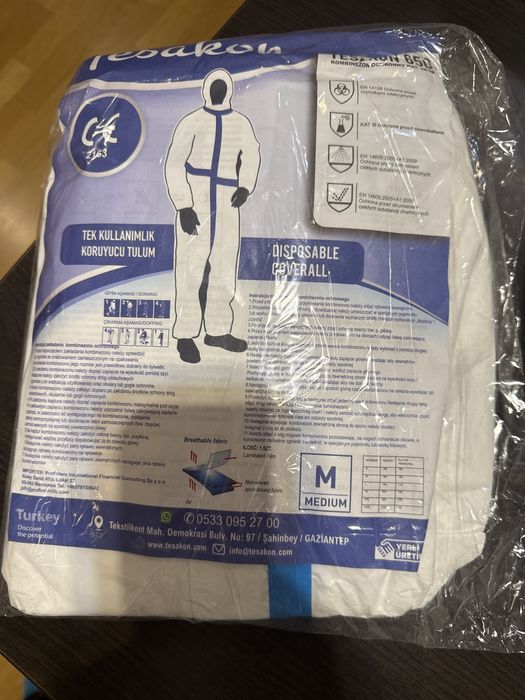 Kombinezon do sprzątania jednorazowy ochronny typu tyvek jednorazowy