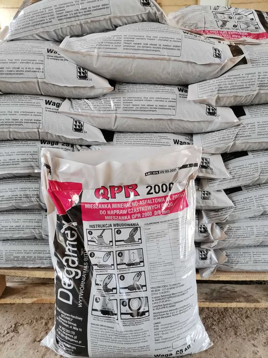 Asfalt drogowy w workach do napraw nawierzchni QPR2000 Producent