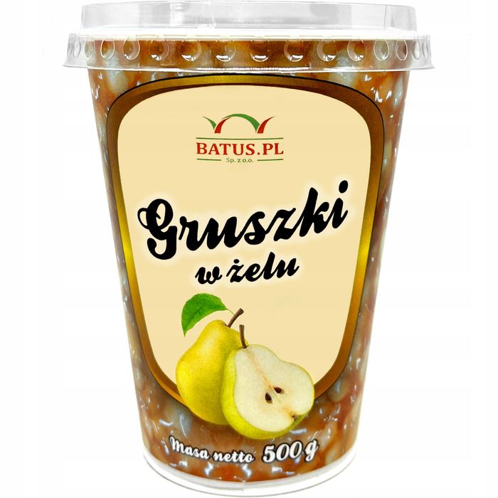 Gruszki W Żelu Frużelina 500 G