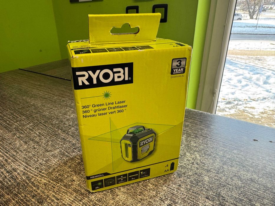 Nowy laser krzyżowy Ryobi RB360GLL