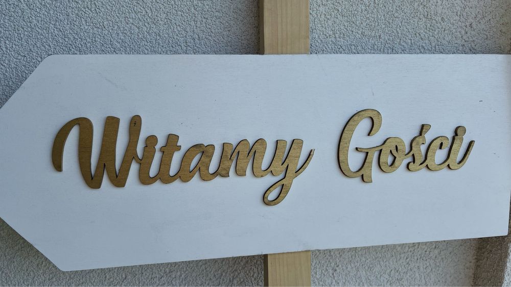 Znak weselny Witamy gości