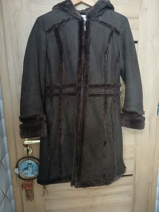 Brązowy Kożuszek M Kaptur