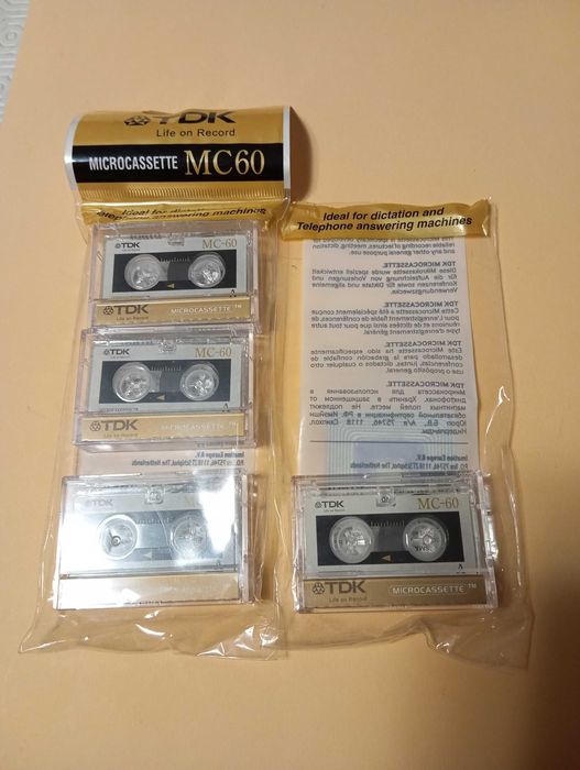 TDK Microcassette MC60 4 unidades novas