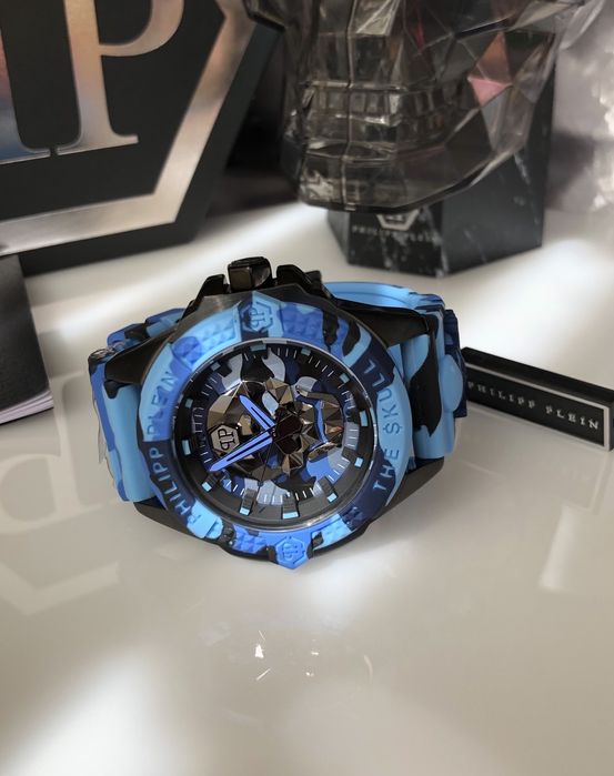 Новинка! Чоловічий годинник Philipp Plein The $kull Blau