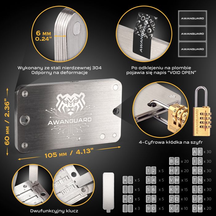 AWANGUARD Premiere - Portfel Kryptowalut, Seed Phrase Backup Wallet