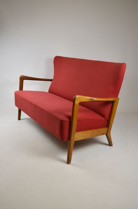 Conjunto raro Søren Hansen para Fritz Hansen – sofá 2 lugares + poltrona