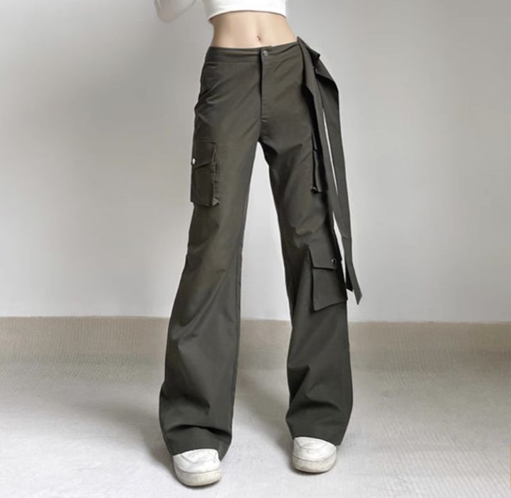Штаны клеш cargo pants боюки карго широкие