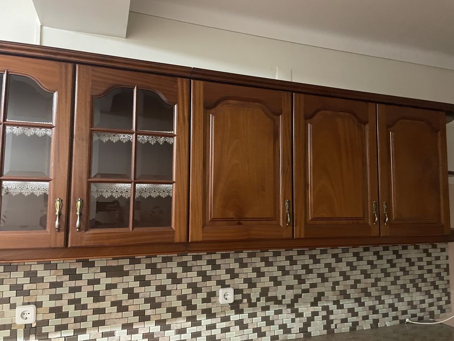 Moveis de cozinha madeira maciça nogueira